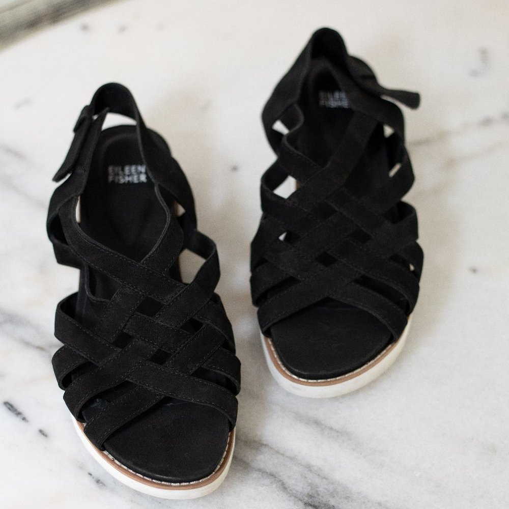 Eileen Fisher Sport Sandal Black Size 9